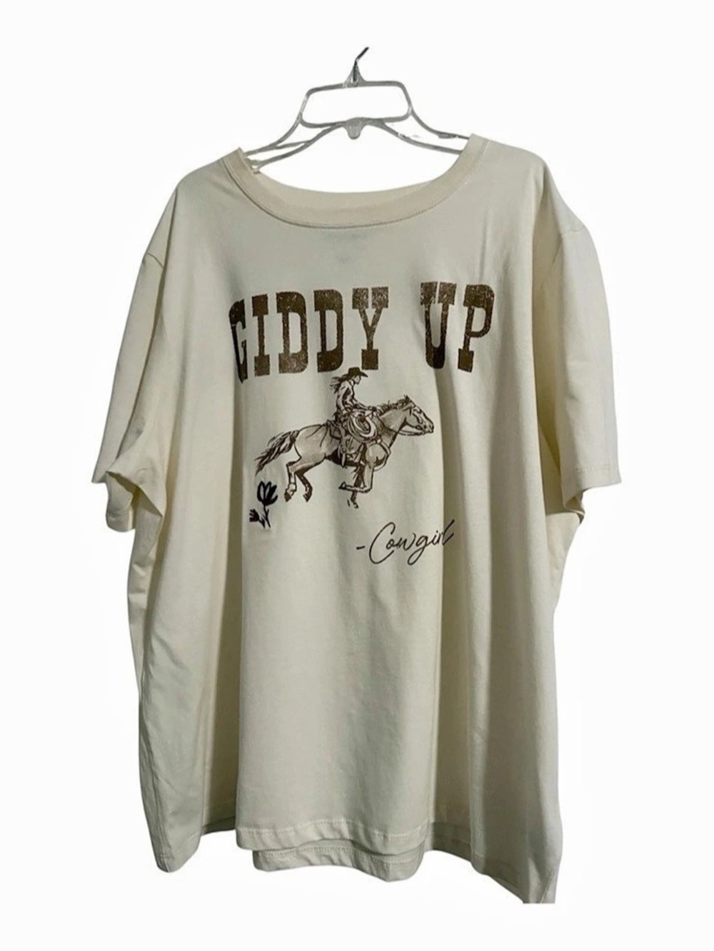 Idyllwind Giddy Up Short Sleeve Graphic Tee Cream & Brown XL